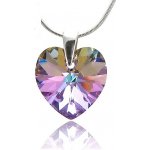 Swarovski Stříbrný náhrdelník fialové srdce 32020.5 Vitrail Light – Zboží Mobilmania