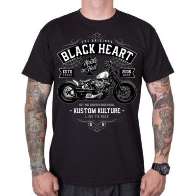 Triko BLACK HEART MOTO KULT – Zboží Mobilmania