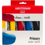 Amsterdam Standard Primary sada akrylových barev 5 ks 120 ml – Hledejceny.cz