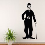Wrapino vinylová samolepka na zeď Charlie Chaplin silueta, rozměry 100x41cm – Hledejceny.cz
