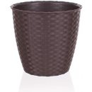 VETRO PLUS Květináč RATTAN 19 cm hnědý