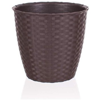 VETRO PLUS Květináč RATTAN 19 cm hnědý