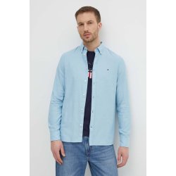 Tommy Hilfiger bavlněná košile slim s límečkem button-down MW0MW33782 modrá