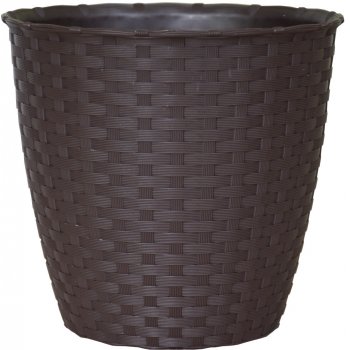 VETRO PLUS Květináč RATTAN 19 cm hnědý