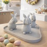 Obeton Velikonoční zajíčci z betonu designová sada 3ks – Zbozi.Blesk.cz