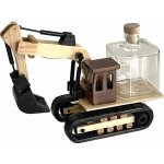 Dřevěný bagr s láhví 350 ml – Zboží Dáma