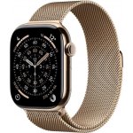 Apple Watch Series 11 Cellular (42mm) Zlatý titan se zlatým milánským tahem MF8Y4MP/A – Zboží Živě