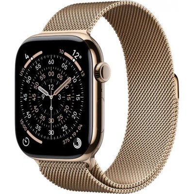 Apple Watch Series 11 Cellular (42mm) Zlatý titan se zlatým milánským tahem MF8Y4MP/A – Zboží Živě