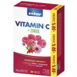 Vitar Vitamin C + zinek + echinacea a šípek 30+15 tablet – Hledejceny.cz