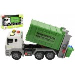 Teddies Auto popeláři plast 17cm na setrvačník na baterie se světlem se zvukem v krabici 21x13x9cm – Zboží Dáma