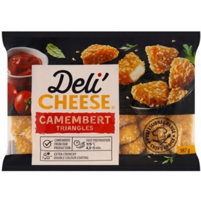 Deli' CHEESE Camembert Trojúhelníčky Obalovaný camembert 987 g – Zboží Dáma