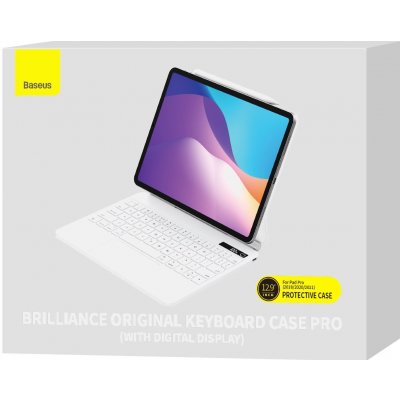 Baseus s digitálním displejem Brilliance Series Pro na Apple iPad Pro 12.9" 2018/2020/2021/2022 ARJK010302 bílé