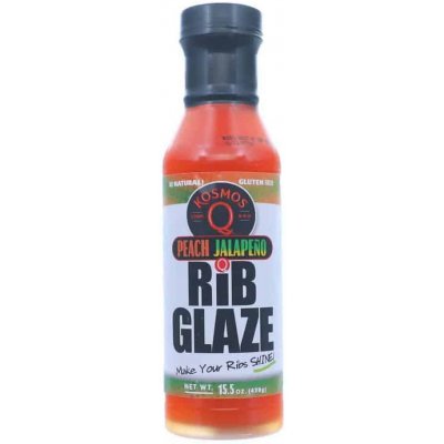 Kosmo´s Q BBQ grilovací omáčka Peach Jalapeno Rib Glaze 439 g