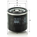 Olejový filtr MANN-FILTER W 67/1 (W67/1) | Zboží Auto
