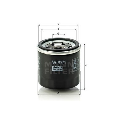 Olejový filtr MANN-FILTER W 67/1 (W67/1) | Zboží Auto