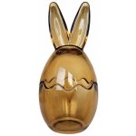 Hnědá skleněná dóza vajíčko s oušky Rabbi Ø 8*17 cm – Hledejceny.cz