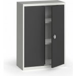 Kovona, Plechová policová skříň na nářadí 1150 x 800 x 400 mm, 2 police, šedá/tmavě šedá – Hledejceny.cz