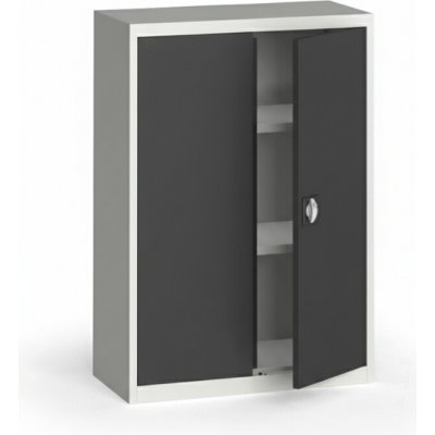 Kovona, Plechová policová skříň na nářadí 1150 x 800 x 400 mm, 2 police, šedá/tmavě šedá – Hledejceny.cz