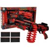 Lean Toys Pistole se 40 pěnovými střelami a zaměřovačem - červenočerná