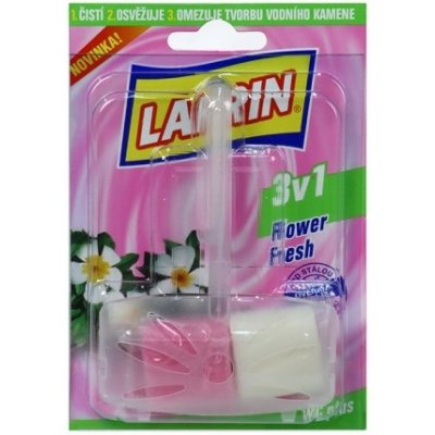 Larrin Plus 3v1 Fresh WC blok včetně držáku vůně květin Flower 40 g