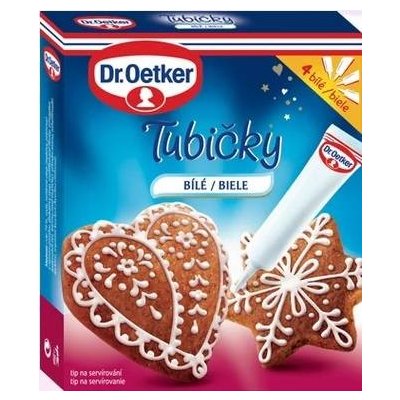 Dr. Oetker Tubičky na zdobení bílé 4 ks (4x19 g) – Zbozi.Blesk.cz