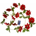 EverGreen Girlanda s růžemi pr. 10 cm délka 180 cm červená – Hledejceny.cz