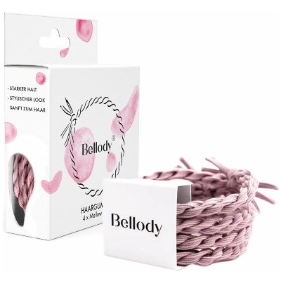 BELLODY Hair Ties gumičky do vlasů Mellow Rose 4 ks