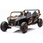 Mamido elektrické autíčko Buggy UTV čtyřmístné 24V nafukovací kola zlatá – Zboží Dáma