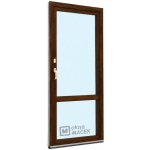Kömmerling balkonové dveře 70 AD OS s příčkou levé tmavý dub/bílá 70 x 210 cm oboustranná klika + FAB + hliníkový práh – Hledejceny.cz