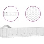 vidaXL Venkovní psí kotec se střechou stříbrný 200 x 1000 x 250 cm – Hledejceny.cz