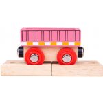 Bigjigs Rail Hop Vagón růžový – Zboží Dáma