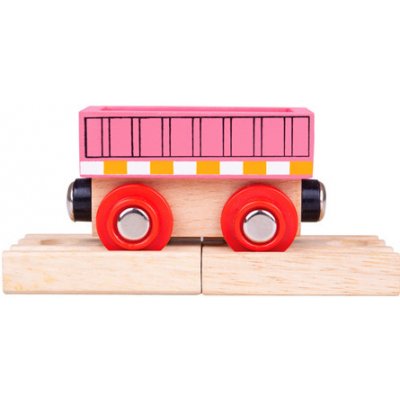 Bigjigs Rail Hop Vagón růžový – Zboží Dáma
