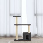 VidaXL Kočičí strom s domečkem tmavě šedý 54 x 22 x 70 cm – Sleviste.cz