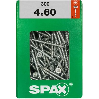 Spax Uni vrut zápust.hlava T-Star+ T20 4CUT část.závit Wirox 4 x 60 mm 300 ks – Hledejceny.cz