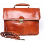 Velká hladká kožená aktovka no. 776 hnědá – Zboží Dáma