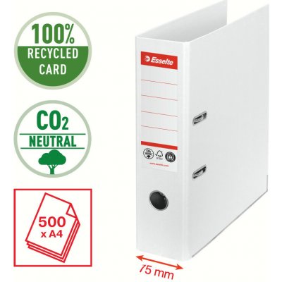 ESSELTE Pořadač pákový Esselte CO2 neutrální - A4 7,5 cm bílá 302986 – Zboží Živě
