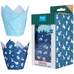 PME košíčky na muffiny Tulip Vánoční se sněhovými vločkami a sněhuláky 24 ks 9x5 cm – Zboží Dáma