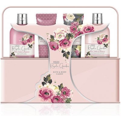 Baylis & Harding Růže, Vlčí mák a Vanilka sprchový krém 300 ml + mléko na ruce a tělo 300 ml + mycí gel 125 ml + sprchový gel 125 ml + plechová dóza – Zbozi.Blesk.cz