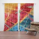 Závěsy Barevné čáry: 2 ks - 140x250 cm - Sablio – Hledejceny.cz