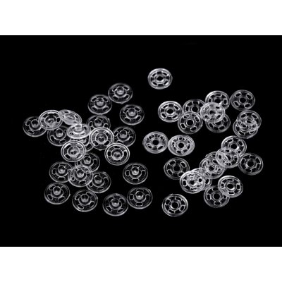 Plastové patentky / stiskací knoflíky transparentní Ø7 mm, střední, transparent – Zboží Mobilmania