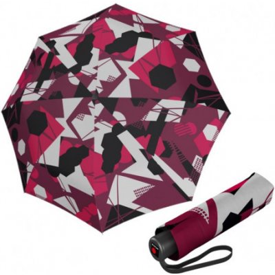 Knirps KNIRPS A.050 EXPLORE HIBISCUS - elegantní dámský skládací deštník