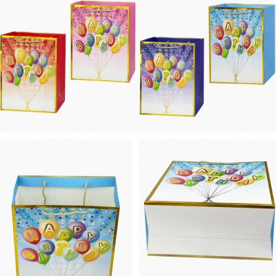 Papírová dárková taška TORO 40x30x12cm MIX happy birthday – Zboží Živě