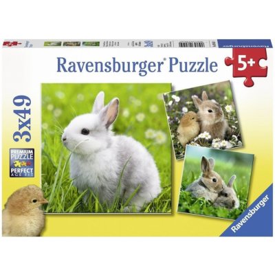 Ravensburger Roztomilý králíček 3 x 49 dílků – Zboží Mobilmania