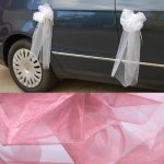 Mašle z organzy na kliky auta - růžová (1 ks) – Zboží Dáma