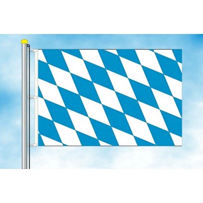 LIBEA, s.r.o. Bavorsko vlajka Rozměr: 100×150 cm, Uchycení: Karabiny na stožár – Hledejceny.cz