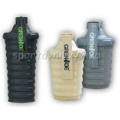 Grenade shaker 600 + 300ml - šejkr na nápoje - šedý