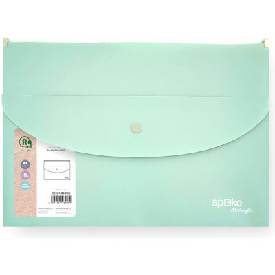 Spoko ReLeaf obálka se zipem A4 zelená – Zboží Mobilmania