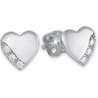 Soliter Náušnice z bílého zlata Srdíčka s krystaly 239 001 01071 07 – Sleviste.cz
