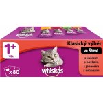 Whiskas klasický výběr ve šťávě pro dospělé kočky 80 x 100 g – Zboží Mobilmania