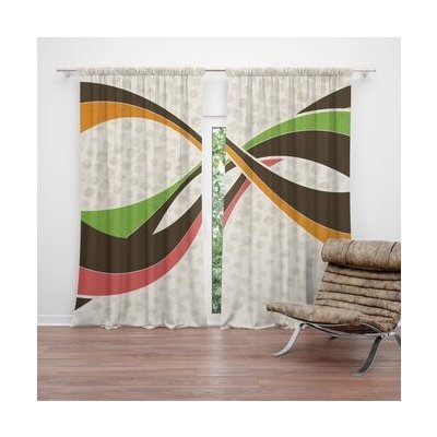 Sablio Závěs Retro abstrakce: 2ks 140x250cm – Hledejceny.cz